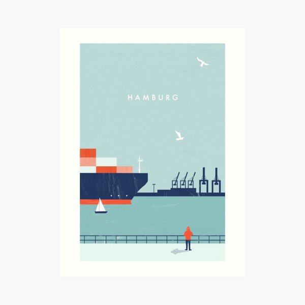 Affiche de voyage de Hambourg Impression artistique