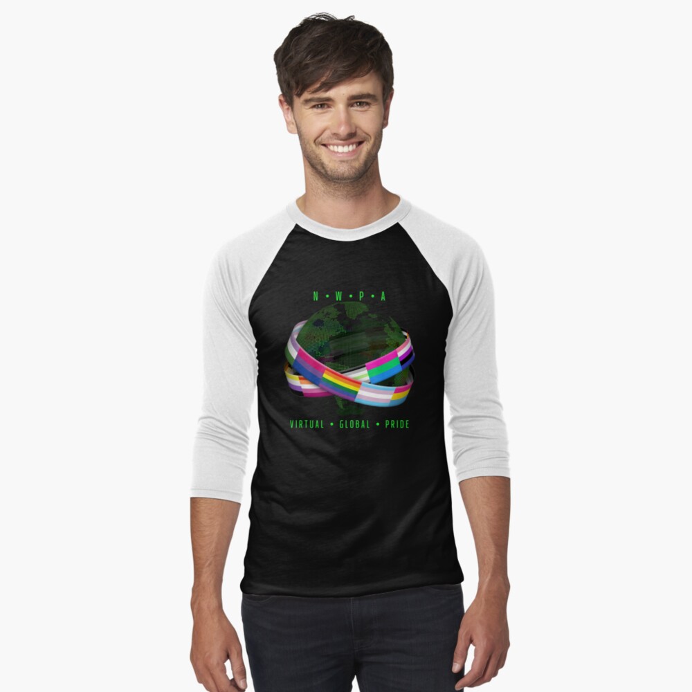 NWPA Global Virtual Pride Baseball ¾ Sleeve T-Shirt