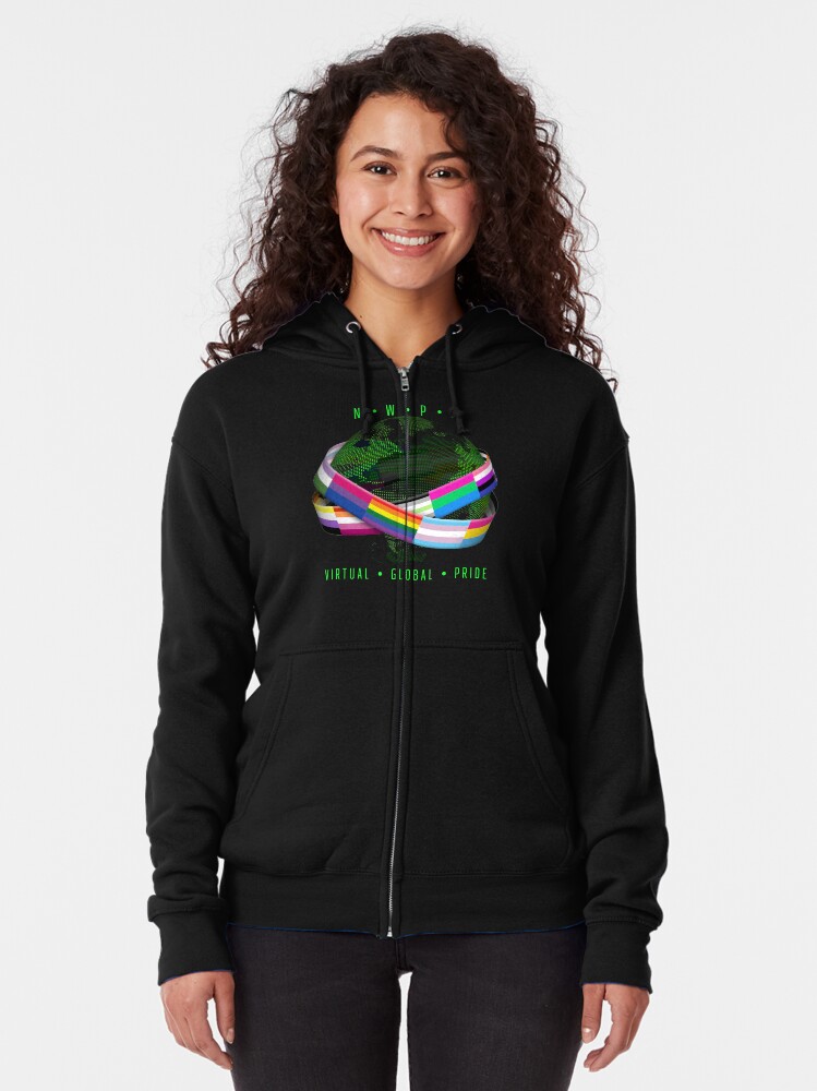 Alternate view of NWPA Global Virtual Pride Zipped Hoodie