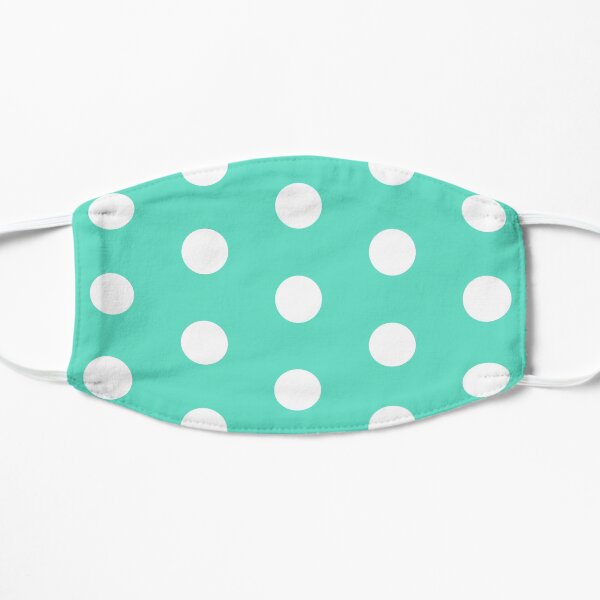 Aqua Polka Dots Mask