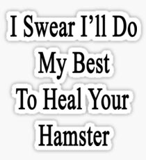 I Swear I'll Do My Best To Heal Your Hamster Sticker