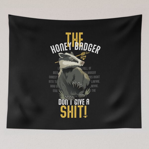 Item preview, Honey Badger don't give a shit! designed and sold by Bunnyno.