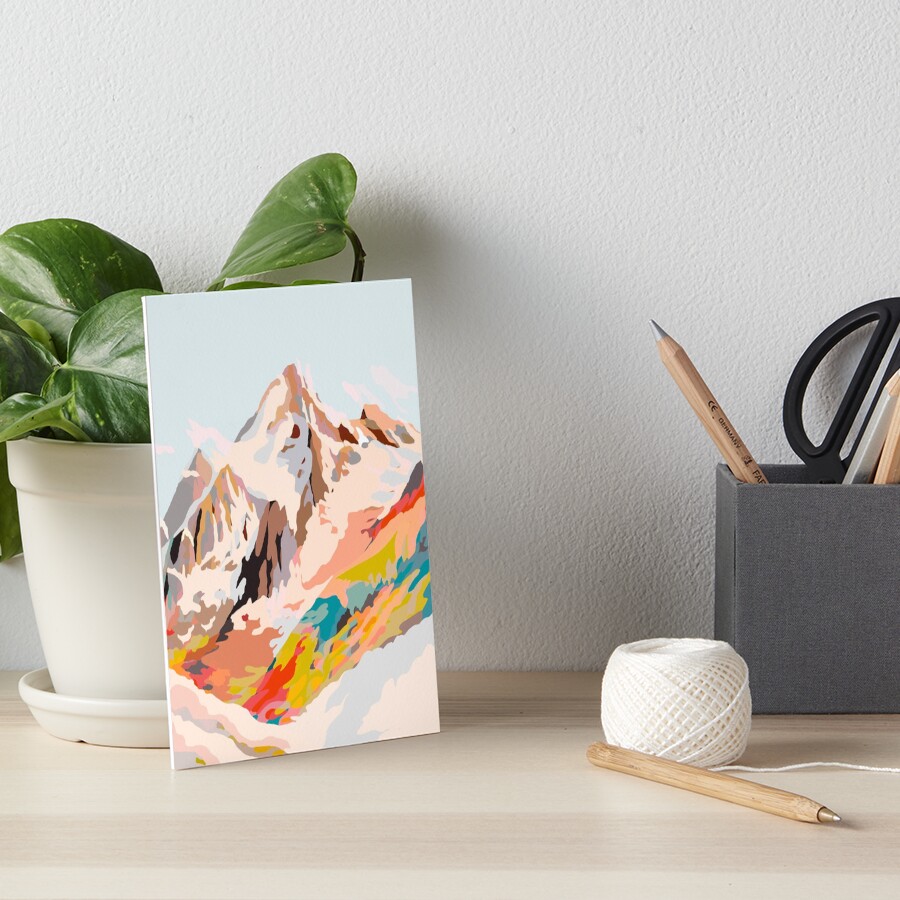 glass mountains Art Board Print