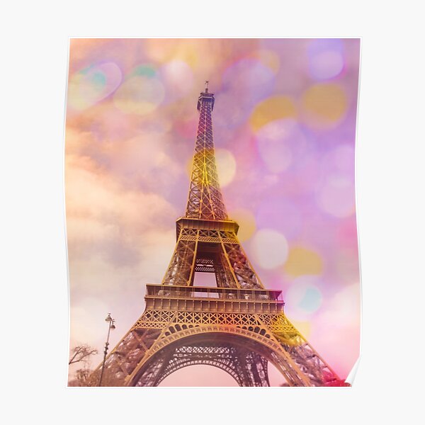 Eiffel Tower Sunset Poster