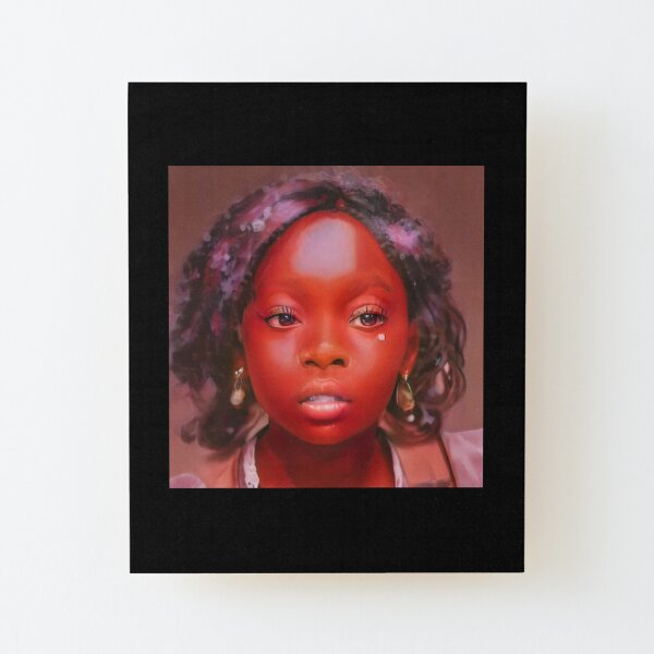 Zola red skin portrait Wood Mounted Print