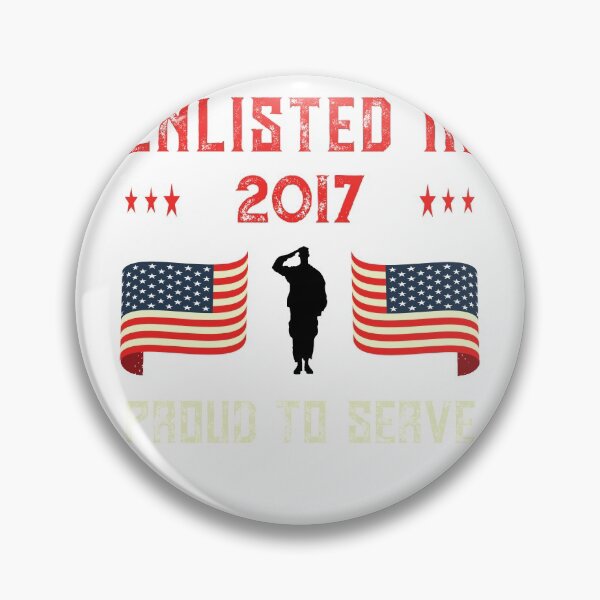 Item preview, Enlisted 2017 Military Proud Active Duty Quote American Flag Premium design designed and sold by CreatedByHeidi.
