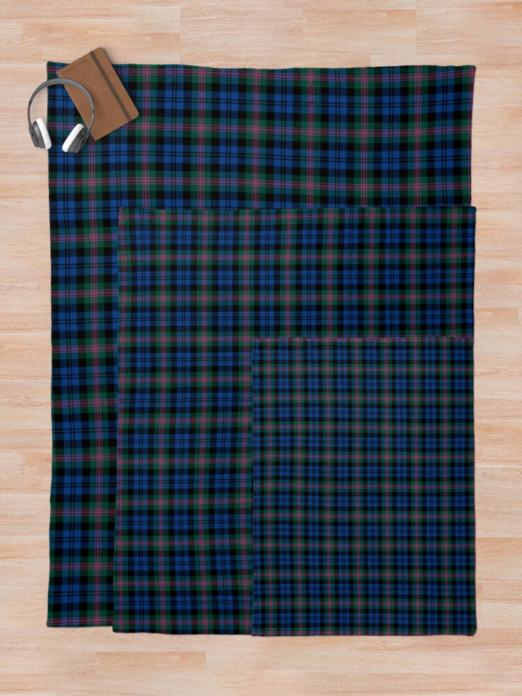 Blue and green plaid throw blanket hot sale