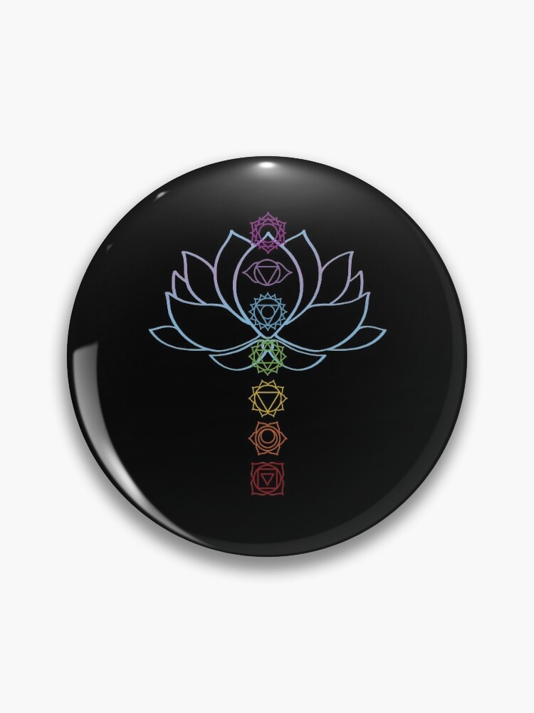 Lotus Flower Badge Reel Holder Clip Simply Life Flower Chakra Rainbow Charm  Om Ohm Nurselife Pratima, Atman, Brahman Custom ID Badges Calm 