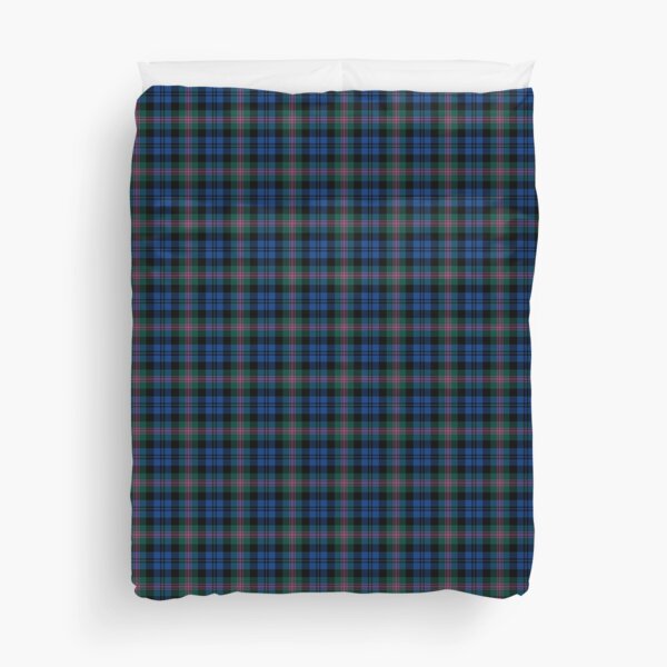 Clan Baird Tartan Blue and Green Plaid Duvet Cover