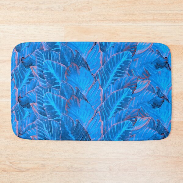 Item preview, blue tropical jungle wall designed and sold by AnnaBaldon.
