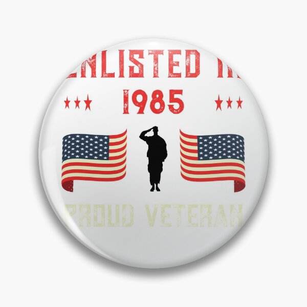 Item preview, Veteran Enlisted 1985 Quote Proud Vet American Flag Served Premium design designed and sold by CreatedByHeidi.