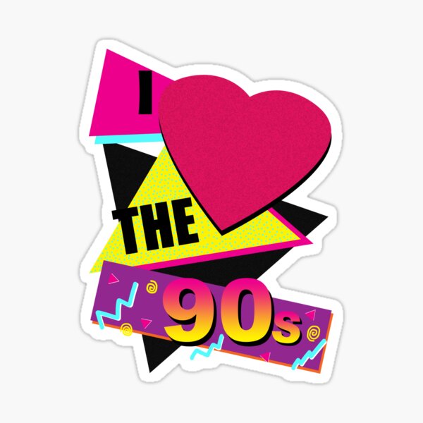 I LOVE THE 90s Stickers 