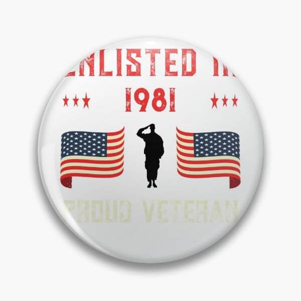 Item preview, Veteran Enlisted 1981 Quote Proud Vet American Flag Served Premium design designed and sold by CreatedByHeidi.