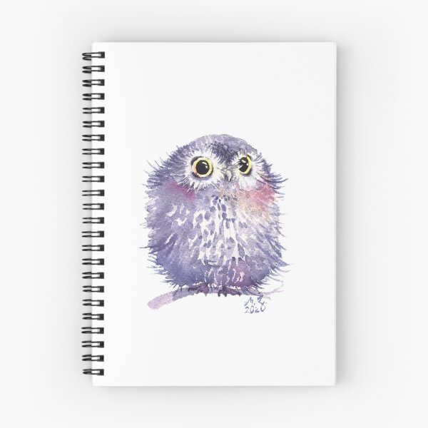 Item preview, Cute watercolor violet owl designed and sold by Magdalena Żołnierowicz.