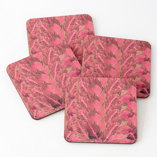 Item preview, red tropical jungle wall designed and sold by AnnaBaldon.