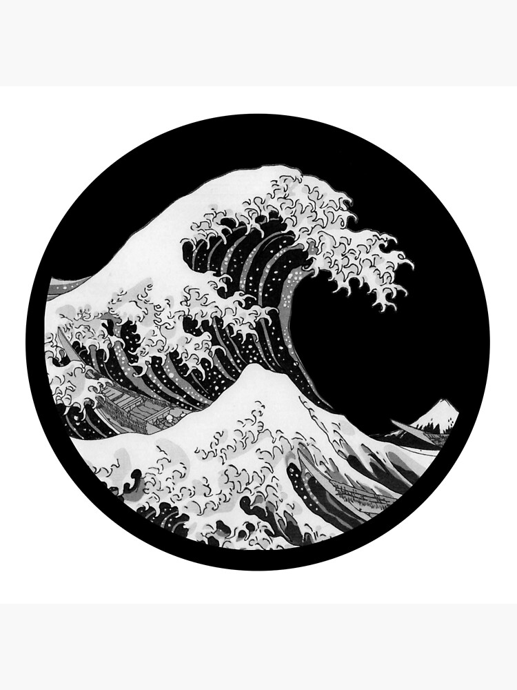 Kanagawa Wave Black Circle