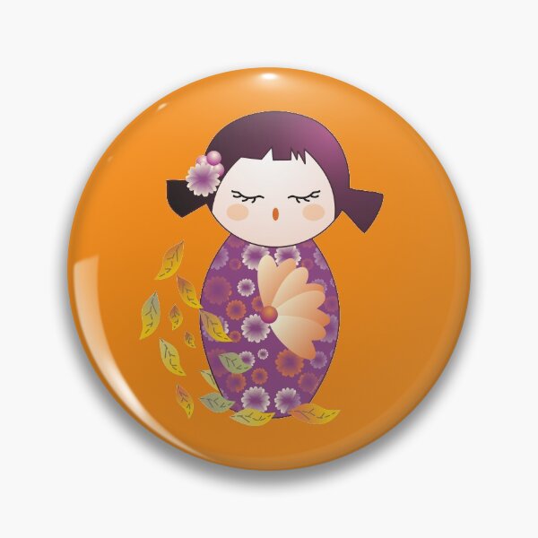 Kokeshi Autumn Pin