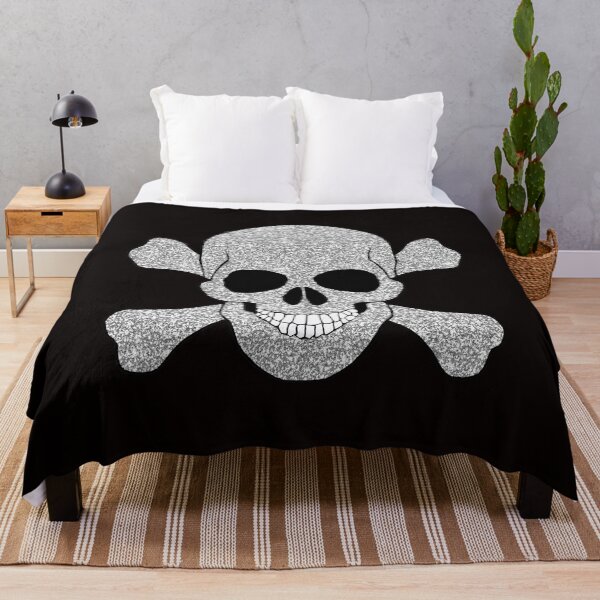 Item preview, Faux Silver Glitter Skull And Crossbones designed and sold by Atteestude.