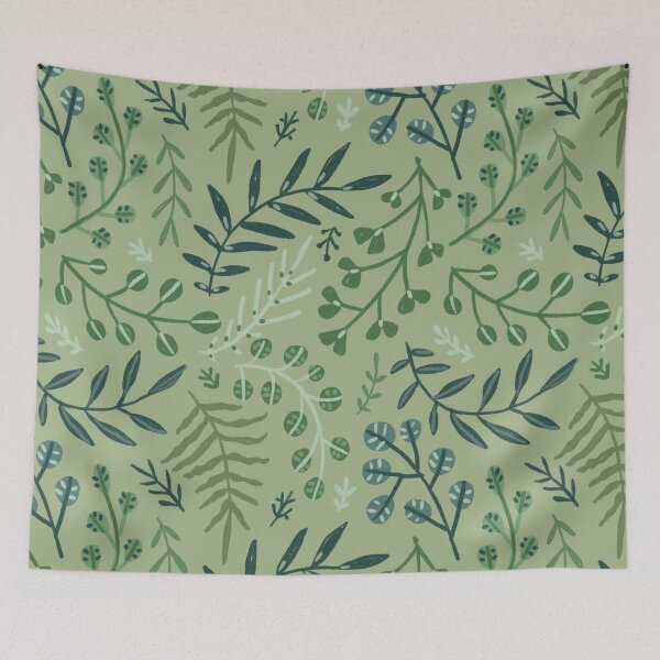 Item preview, green leaves. leaf. nature. wild floral flowers designed and sold by kostolom3000.
