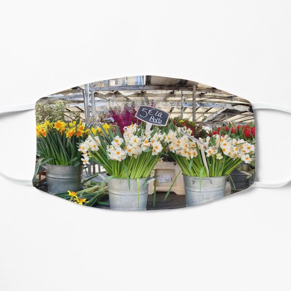 Paris: Spring Flowers at the Bastille Market Flat Mask