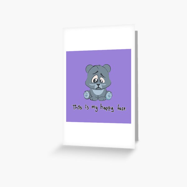 This is my happy face Greeting Card