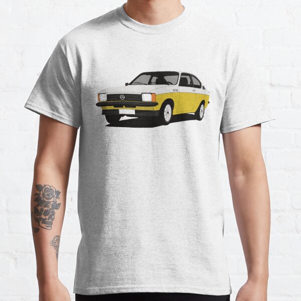 Opel Kadett C GT / E Abbildung weiß-gelb Classic T-Shirt