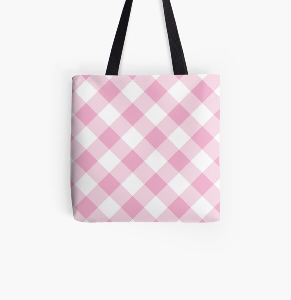 Pink Gingham Tote Bag for Sale by VibrantDesign