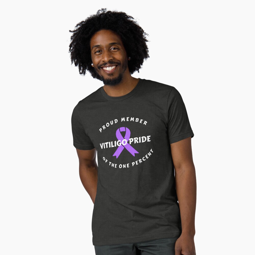 Vitiligo Awareness Saying Proud Purple Ribbon Quote Pride design Essential  T-Shirt - Main Image