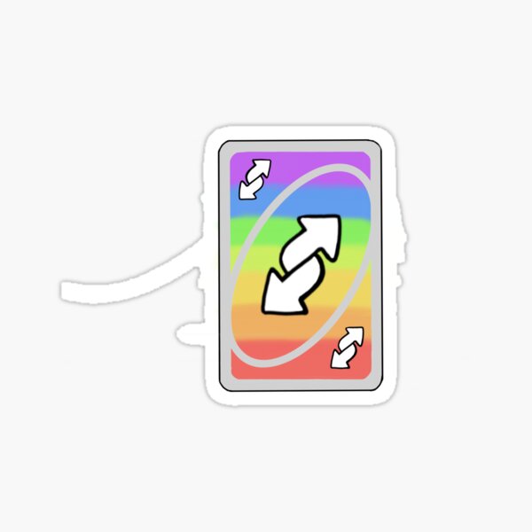 Uno Game Stickers Redbubble - uno reverse card roblox decal