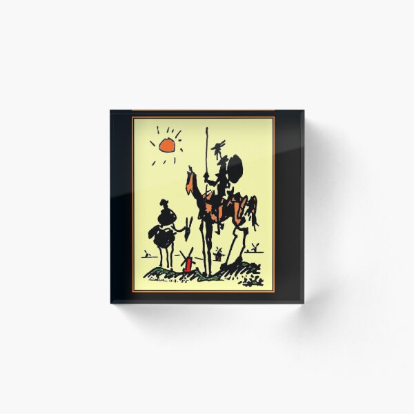 DON QUIXOTE : Vintage 1955 Picasso Painting Print Acrylic Block