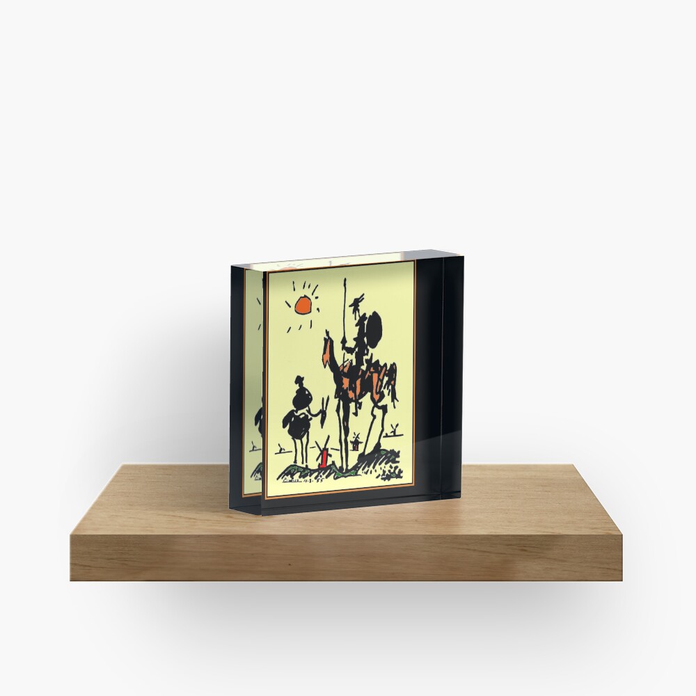 DON QUIXOTE : Vintage 1955 Picasso Painting Print Acrylic Block