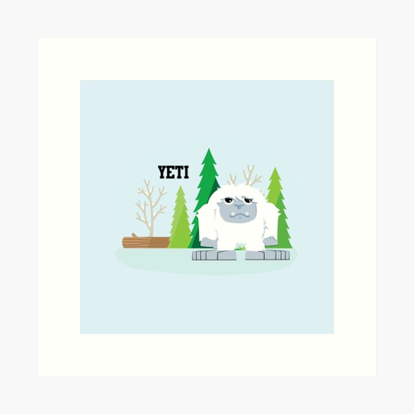 Cute And Cozy Snow Yeti Drinking Coffee Or Tea With Cookies Vector