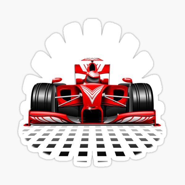Formula 1 Red Race Car Sticker