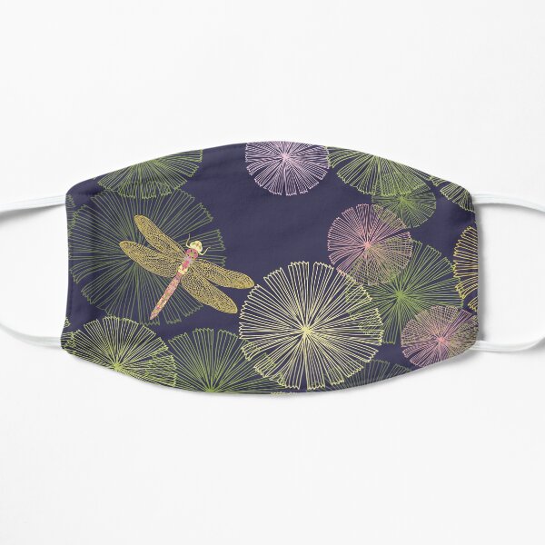 Dragonfly in a Glowing Magic Forest Flat Mask