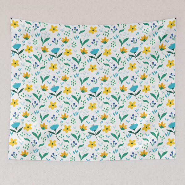 Item preview, Spring florals on white background designed and sold by Karin Star.