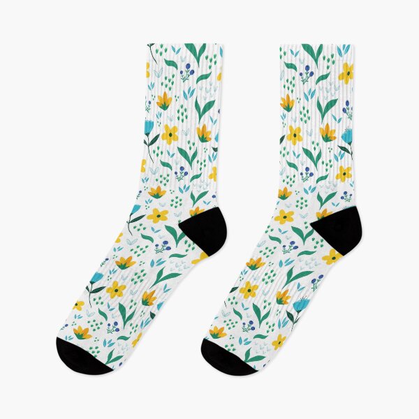 Item preview, Spring florals on white background designed and sold by Karin Star.