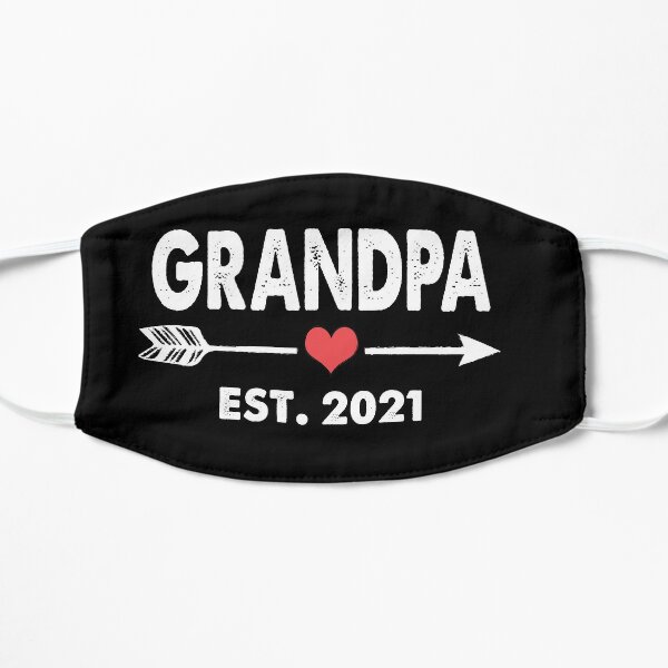 Download Grandpa Est 2020 Funny Fathers Day Gifts Promoted To Parents Est 2020 Future New Grandpa Baby Gift Mask By Smtworld Redbubble
