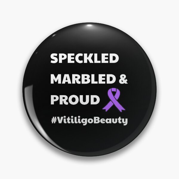 Item preview, Vitiligo Beauty Speckled Marbled Proud Awareness Ribbon design designed and sold by CreatedByHeidi.