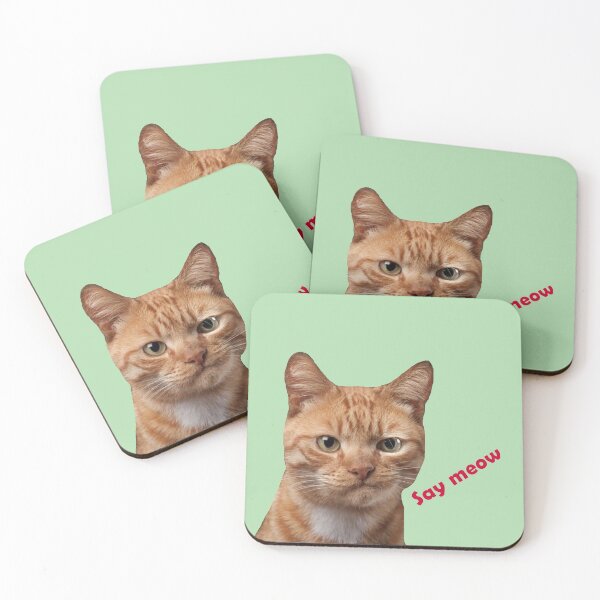 Ginger cat Coasters (Set of 4)