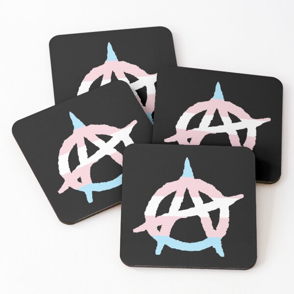 Item preview, Transgender Flag Anarchy Symbol designed and sold by Chance Pener.