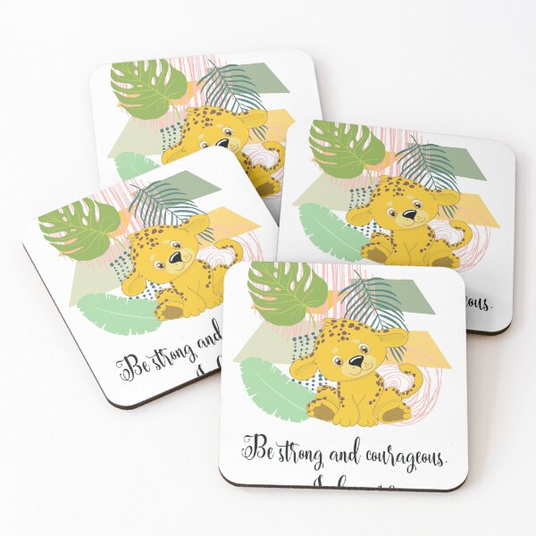 Item preview, Be Strong And Courageous, Joshua 1:9, Kids Bible Verse, Jungle Animals, Nursery Decor designed and sold by Dzhenka-Balimez.