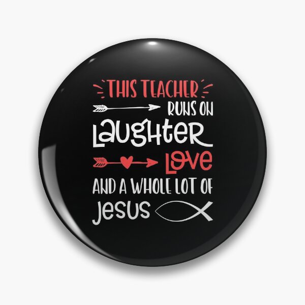 Item preview, Christian Teacher Run Laughter Love Jesus Quote Fish Graphic designed and sold by CreatedByHeidi.