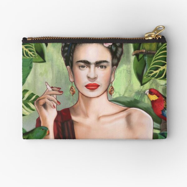 Frida Khalo Flowers t-Shirt artist painter Zipper Pouch