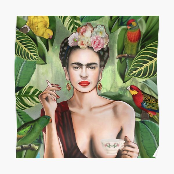 Frida Khalo Flowers t-Shirt artiste peintre Poster