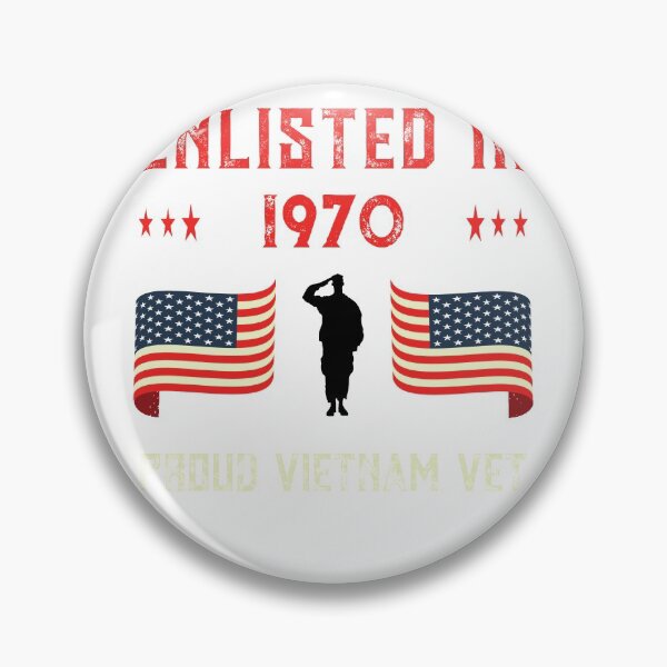 Item preview, Vietnam Veteran Enlisted 1970 Quote War Proud American Flag design designed and sold by CreatedByHeidi.