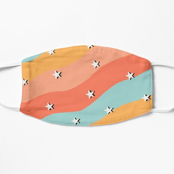 Colorful Stars mascarilla de verano Mascarilla plana