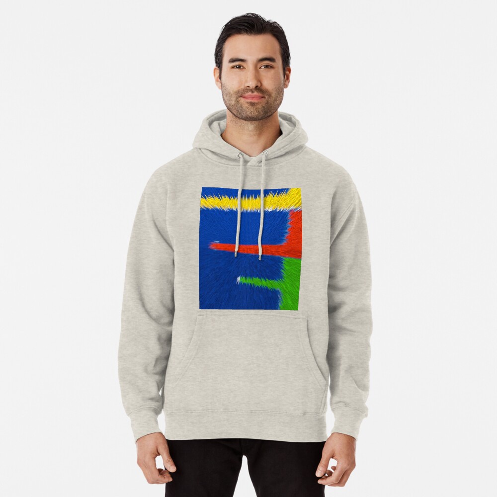 yellow red and blue hoodie
