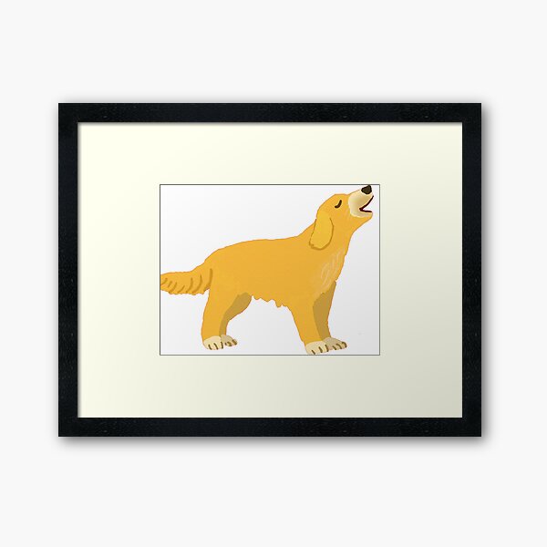 golden dog Framed Art Print