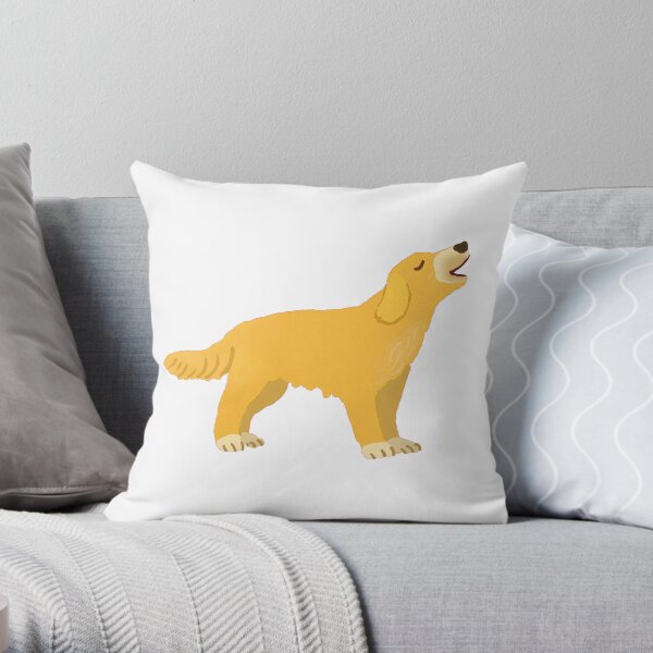 golden dog Throw Pillow