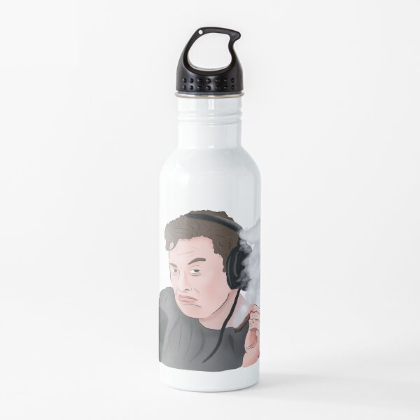 Elon Musk Smoking Weed Meme Water Bottle